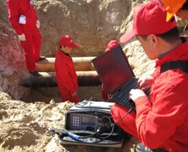 Long distance ultrasonic guide waveInspect and evaluate Buried and crossing pipeline