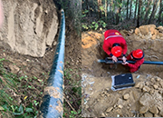 Microwave NDT and Evaluation for Buried GFRP Pipe in an Oil Field